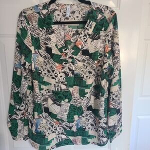 Jouica Womens Pullover Blouse/Shirt/Top/Tunic Size XL Multicolor